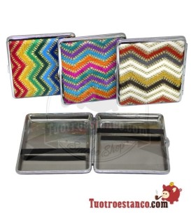 Capa de cigarro de metal hippie para 20 cig