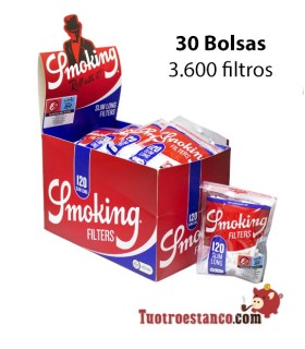 Smoking Brun 70 mm + Filtres Smoking 6 mm LONG