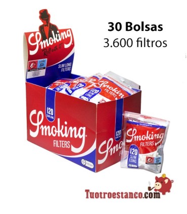 Smoking Castanho 70 mm + Filtros Smoking 6 mm de comprimento