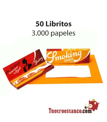 Smoking Laranja 70mm + Filtros Smoking 6mm DE COMPRIMENTO