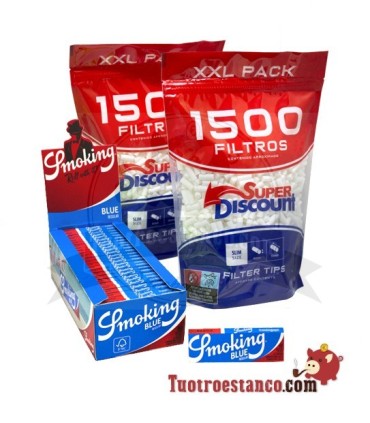 Smoking Blau 70 mm + 2 Filter 1500 SD 6mm