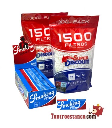 Smoking Blu 70 mm + 2 Filtri 1500 SD 6mm