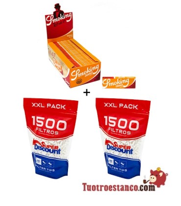 Smoking Laranja 70 mm + 2 Filtros 1500 SD 6mm