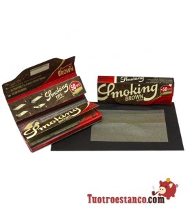 Papel Smoking marrom 1 1/4 78mm + Ponteiras