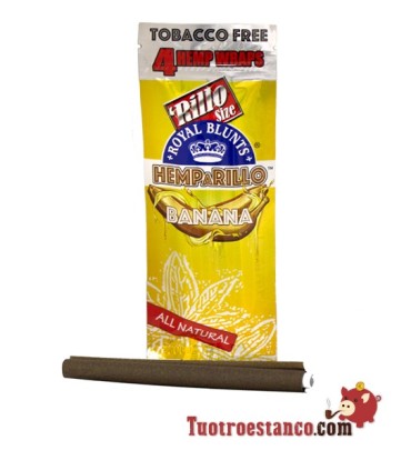 Papel Royal Blunt de Cáñamo Sabor Banana 4u