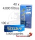 100 Rizla Blue Booklets 70mm + 2 Rizla Filter Cases zu 5,7mm