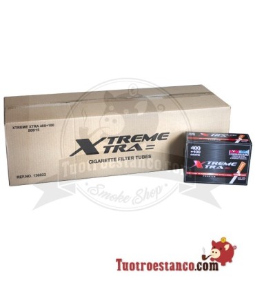 Tubos X-Treme 500 de Filtro Largo - 15 Cajitas de 500 Tubos (Cajón)