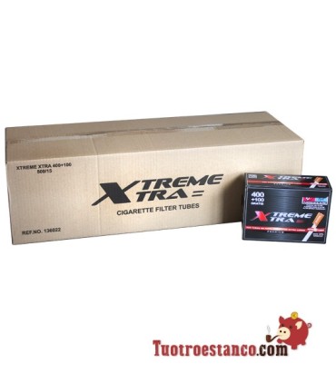 Tubos X-Treme 500 de filtro largo - PROMOCIÓN - 5 Cajones + 1 Gratis - 90 cajitas de 500 tubos