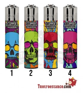 Clipper Colorful Skulls