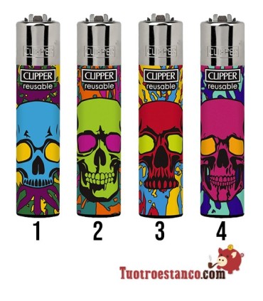 Clipper Colorful Skulls