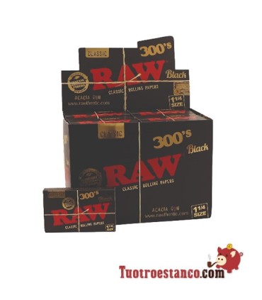 Estuche de papel RAW Black 300 de 78 mm - 40 libritos