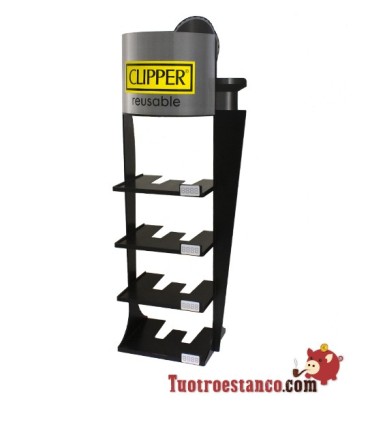 Expositor Clipper en forma de mechero Black VACÍO