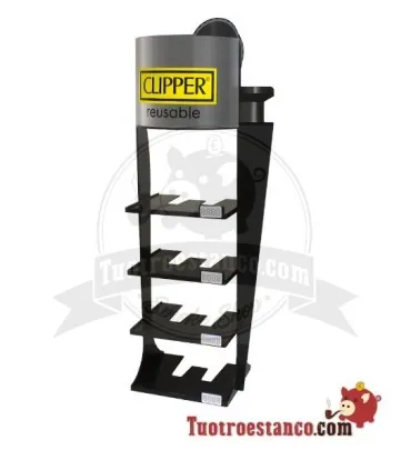 Expositor Clipper en forma de mechero Black VACÍO