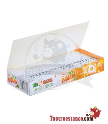Tubos Fresh Bomb! Naranja  5 - cajitas de 100 tubos