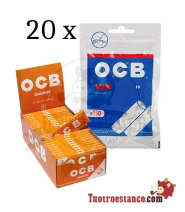 OCB Naranja 70 mm + 20 Bolsas Filtros Ocb 6mm