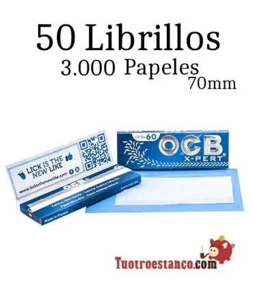OCB Blue 70mm - 50 libretti + 20 sacchi filtro OCB 6mm