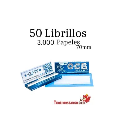 OCB Blue 70mm - 50 libretti + 20 sacchi filtro OCB 6mm
