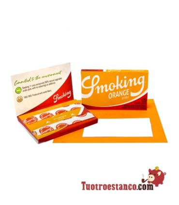 Papier Smoking Orange Double Fenêtre 70 mm