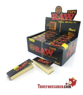 Raw Filtros de Papelão Preto - 1 Caixa de 50 Livretos
