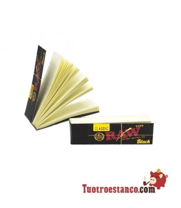 Raw Black Cardboard Filters - 1 Box of 50 Booklets