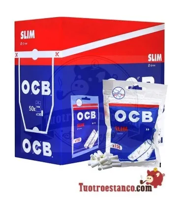 Filtros OCB Slim de 6mm - 50 saquetas de 150 filtros