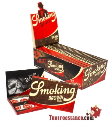 Papel Smoking Marrón Doble Ventana de 70 mm - 25 Libritos