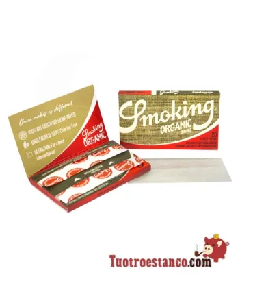 Papel de Smoking Orgânico de Janela Dupla de 70 mm - 25 livretos