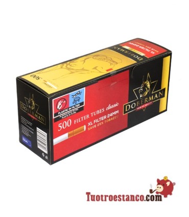 Tubos Doberman 500 Filtro Largo - 4 cajitas de 500 Tubos