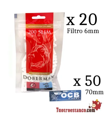OCB Blue 70mm + 20 Dobermann-Filter 6mm
