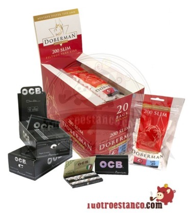 2 x OCB dubbel raam 70mm + 20 Doberman filters 6mm