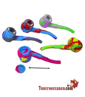 Classic Silicon Pipe + container en dabber