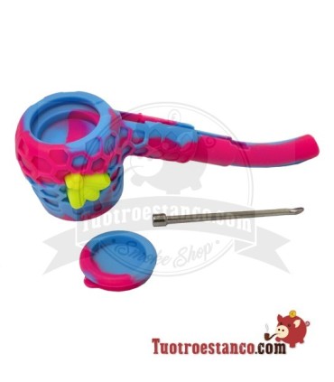Tuyau en silicone classique + contenant et dabber