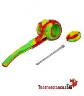 Classic Silicone Pipe + container and dabber