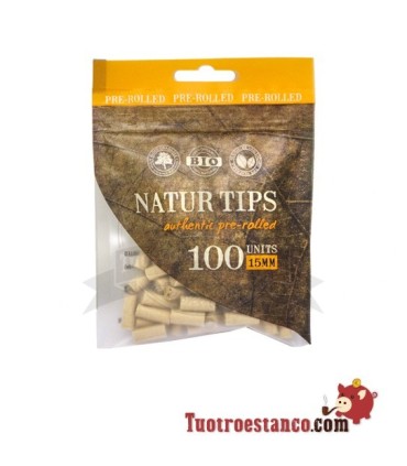 Estuche Filtros Natur 6 mm Prerolled de 100 filtros - 40 bolsitas