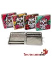 Champ Mex Skull and Flowers 20 cig metal cigarette case