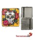 Champ Mex Skull and Flowers 20 cig metal cigarette case