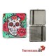 Champ Mex Skull and Flowers 20 Zigarettenetui aus Zigarettenmetall