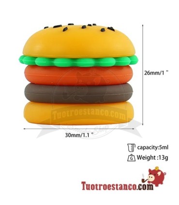 Envase de silicona Hamburguesa 5 ml