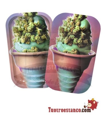 Vassoio metallico + Coperchio per gelato 27x16cm