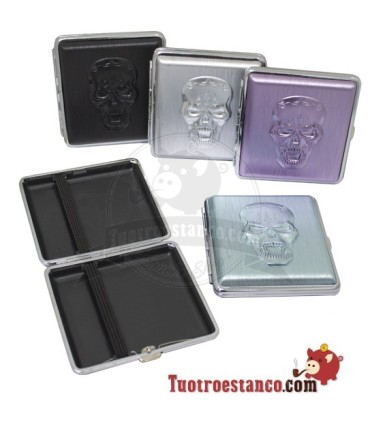 Pitillera metálica Champ Skull de 20 cig