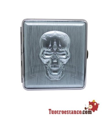 Pitillera metálica Champ Skull de 20 cig