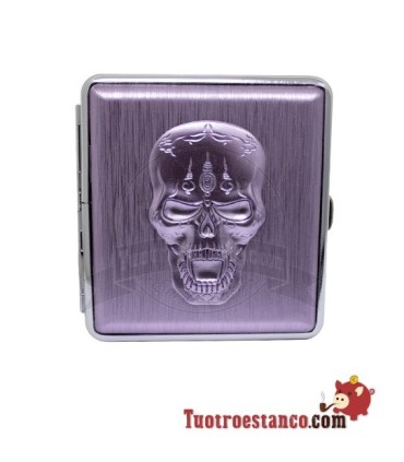 Pitillera metálica Champ Skull de 20 cig