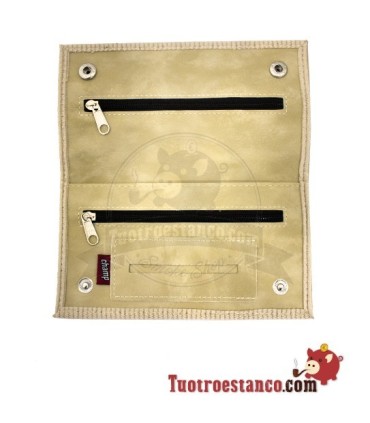 Portatabacco Champ con tocco di velluto a coste