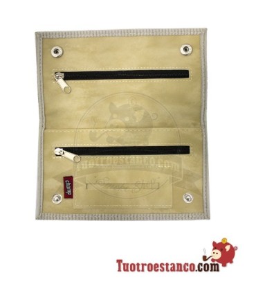 Porta-tabaco Champ com toque de veludo cotelê