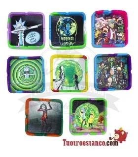 Rick and Morty vierkante siliconen asbak