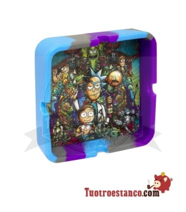 Cinzeiro de silicone Rick and Morty Square