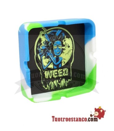 Rick and Morty Square Silikon-Aschenbecher