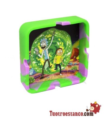 Posacenere in silicone Rick and Morty Square