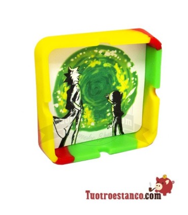 Cenicero Silicona Cuadrado Rick y Morty