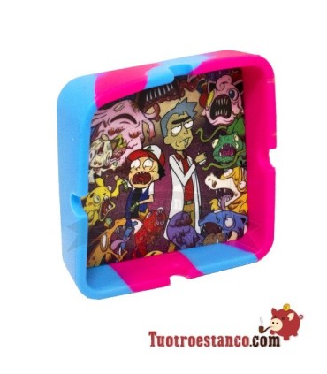 Posacenere in silicone Rick and Morty Square